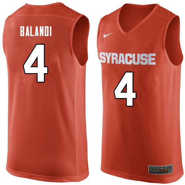 Men #4 Antonio Balandi Syracuse Orange College Basketball Jerseys Sale-Orange